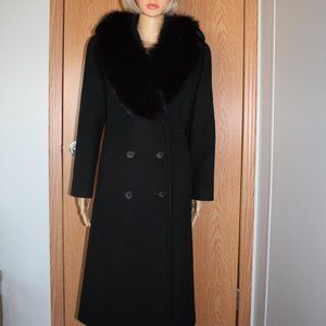 #445 Wool/fox fur coat